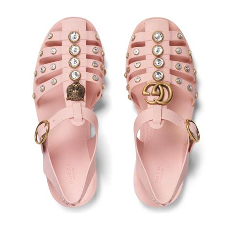 gucci rubber sandals women|gucci closed toe sandals.